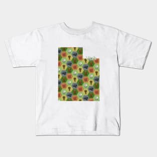 Utah State Map Board Games Kids T-Shirt